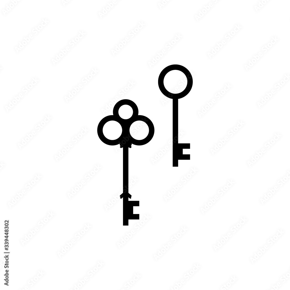 Key icon on white. Vector Key icon on white. Vector