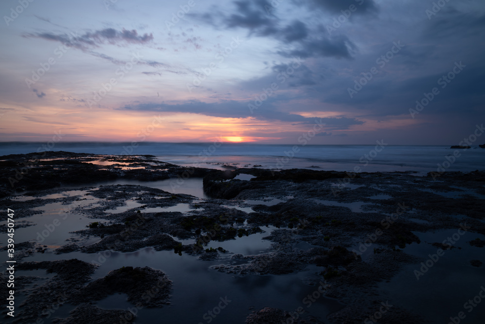 sunset by the beach