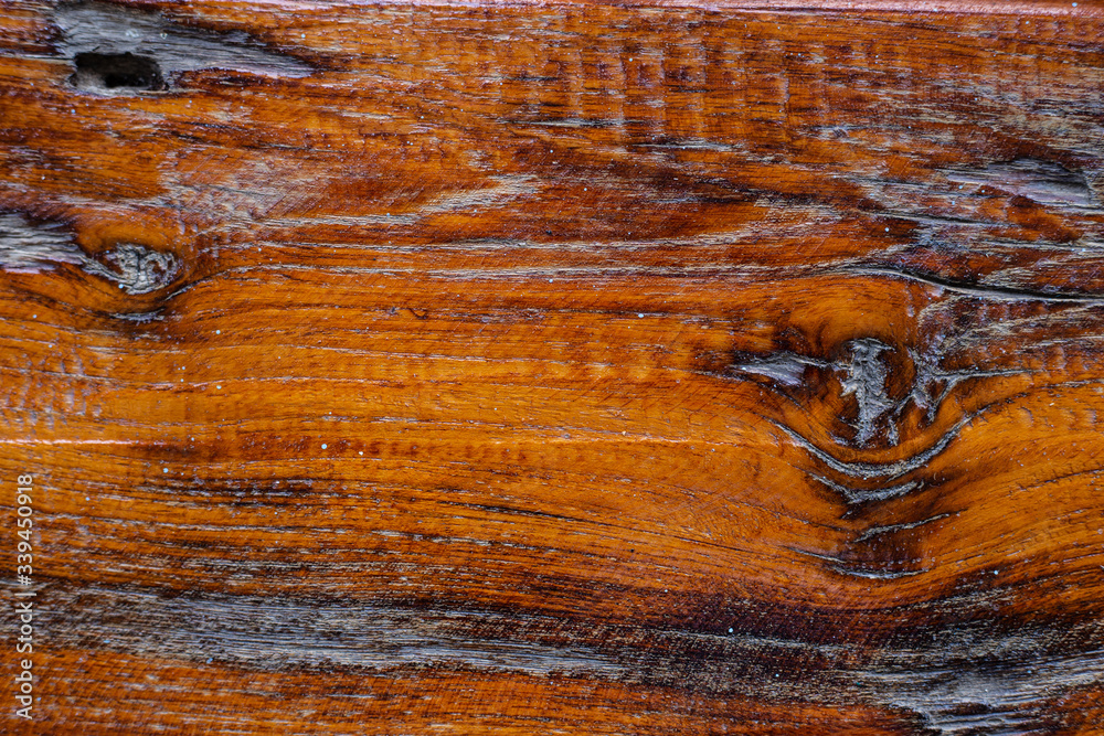 Naklejka premium close up of abstract wooden texture, Wood texture background, Brown wood texture. Abstract wood texture background.