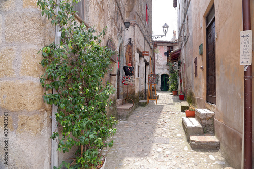 Fototapeta Naklejka Na Ścianę i Meble -  Calcata (VITERBO), Italy - July 27, 2019: Calcata, comune and town in the Province of Viterbo in the Italian region Latium