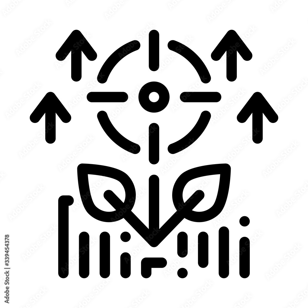 goal to grow plant icon vector. goal to grow plant sign. isolated contour symbol illustration