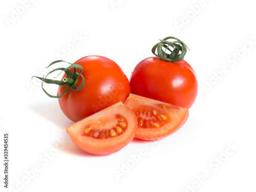 fresh Tomato isolated on white
