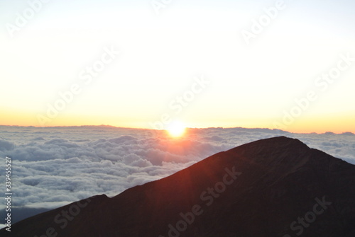 Hawaiian volcano sunset