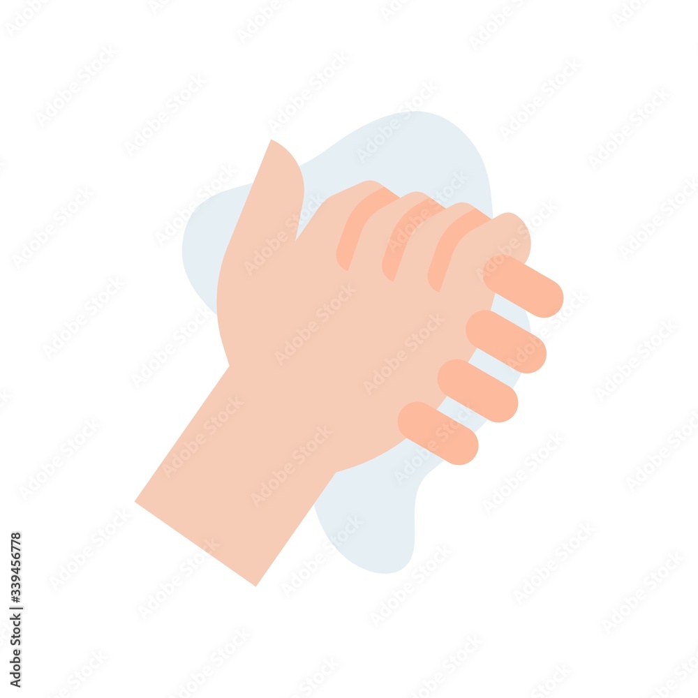 wash hand or hygiene related hands drying with piece of cloth or towel vector in flat style, wash hand or hygiene related hands drying with piece of cloth or towel vector in flat style,