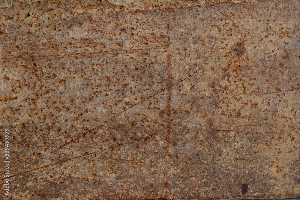 Abstract of old Zinc sheets with rusty Zinc background
