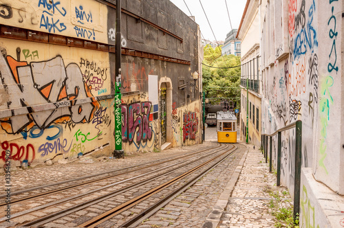 Graffiti Street  in the Lisbon  PORTUGAL.