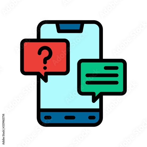 telework or telecommuting related messages popups with mobile vector with editable stroke,