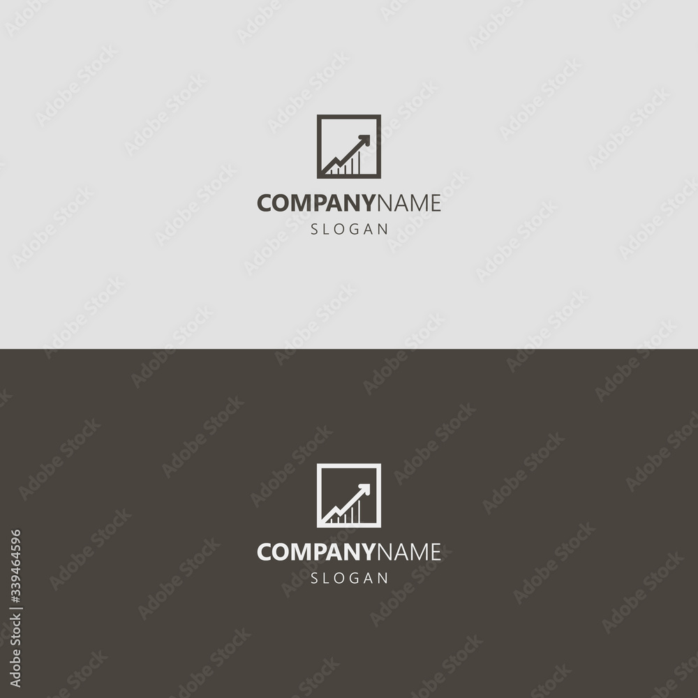 black and white simple vector geometric line art iconic logo of growing up arrow graphic in square frame black and white simple vector geometric line art iconic logo of growing up arrow graphic in square frame