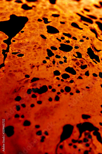 Lava style black and orange surface fire volcano