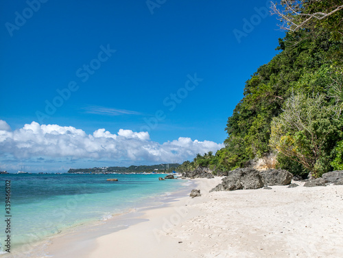 White Beach and Rock  Boracay island  Philippines.