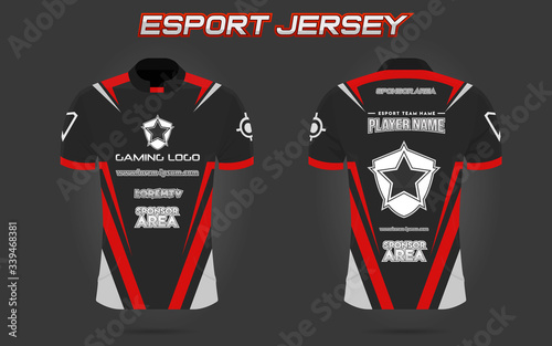 Esport Jersey Design with Dummy Logo and Sponsorship