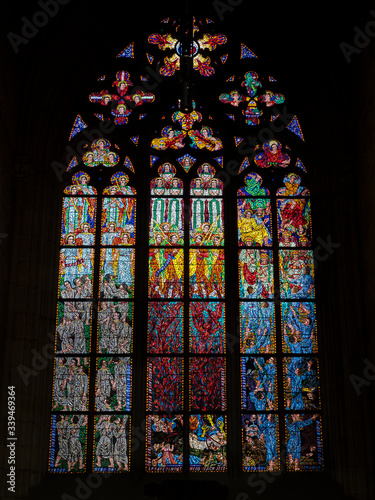 vetrata della cattedrale di San Vito a Praga facente parte del castello