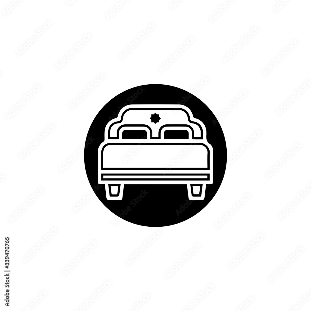 Bed icon, Furniture Vector illustration, flat design. Bed icon, Furniture Vector illustration, flat design.