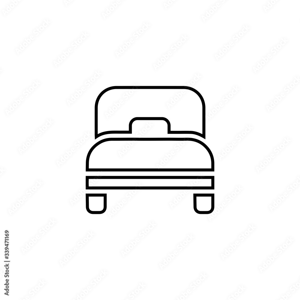 Bed icon, Furniture Vector illustration, flat design.