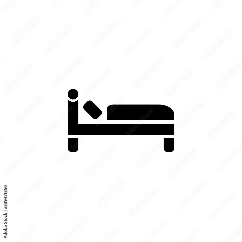 Bed icon, Furniture Vector illustration, flat design. Bed icon, Furniture Vector illustration, flat design.