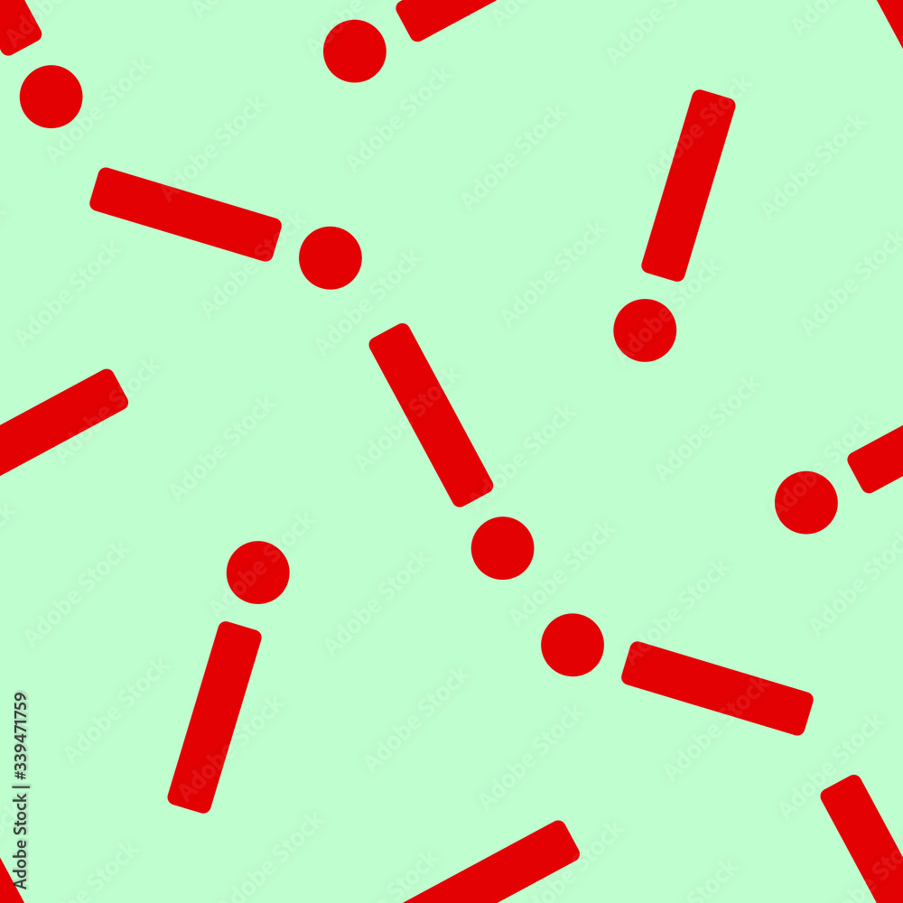 Seamless pattern of exclamation marks. Vector illustration. Editable can be used for web page backgrounds, pattern fills. Cute background for textile print, wrapping paper, wall art design Seamless pattern of exclamation marks. Vector illustration. Editable can be used for web page backgrounds, pattern fills. Cute background for textile print, wrapping paper, wall art design