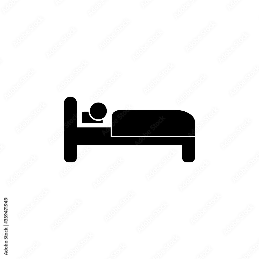 Bed icon, Furniture Vector illustration, flat design. Bed icon, Furniture Vector illustration, flat design.