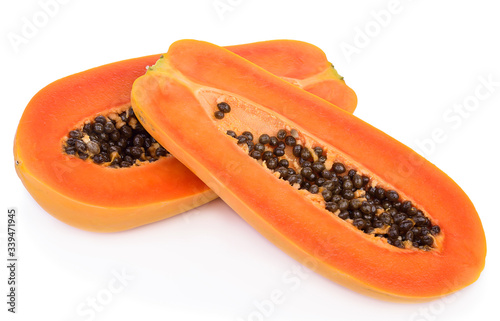 papaya isolated on a white background