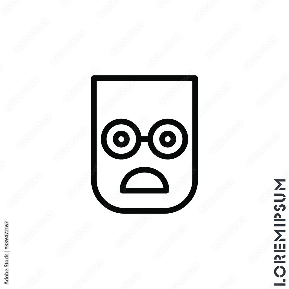Frowning with open mouth emoji outline vector icon. Thin line black frowning with open mouth emoji icon, vector simple element illustration from editable emoji concept isolated Frowning with open mouth emoji outline vector icon. Thin line black frowning with open mouth emoji icon, vector simple element illustration from editable emoji concept isolated