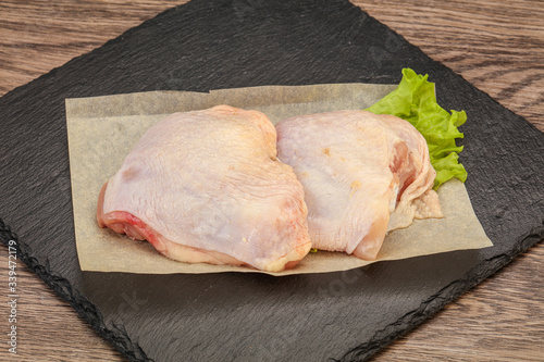 Raw chicken hip for cooking