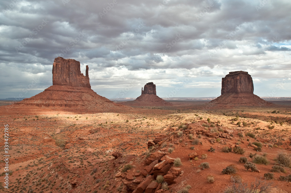 Landscape of Monument valley. Navajo tribal park, USA. Utah. Landscape of Monument valley. Navajo tribal park, USA. Utah.