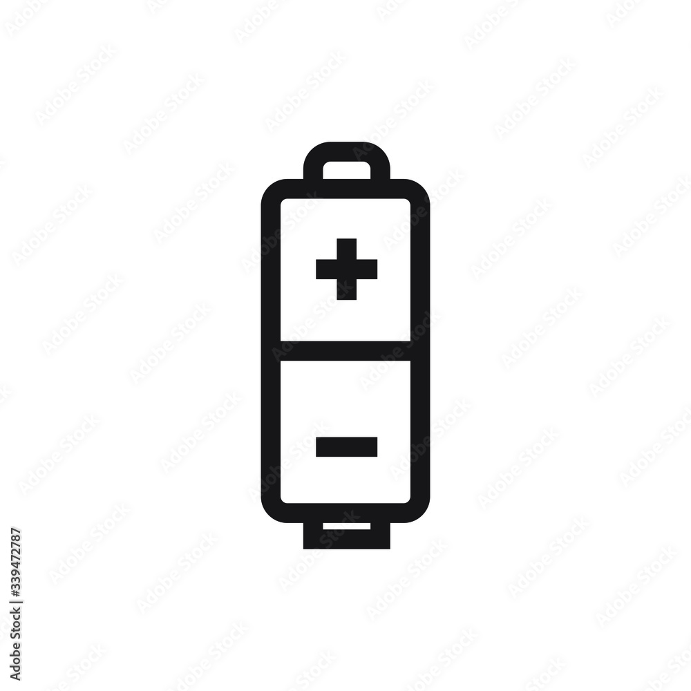 Battery icon design isolated on white background Battery icon design isolated on white background