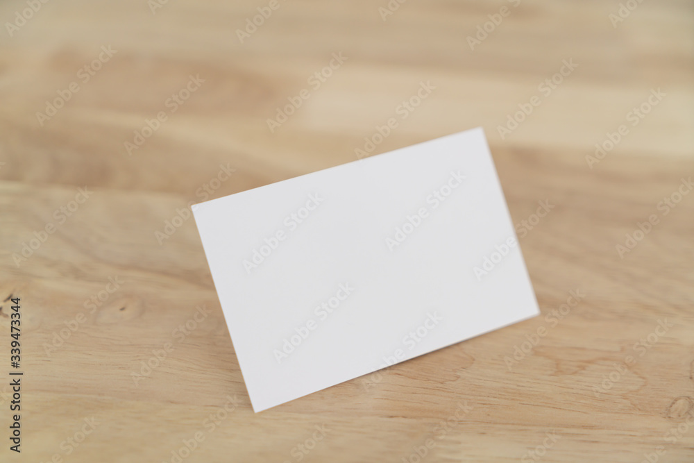 Blank business cards on wooden surface. Blank business cards on wooden surface.