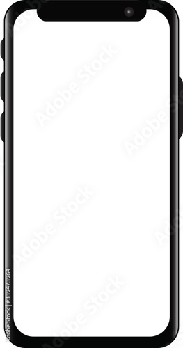Mobile smart phone on white background technology,Cell phone mobile device,Phone mock up