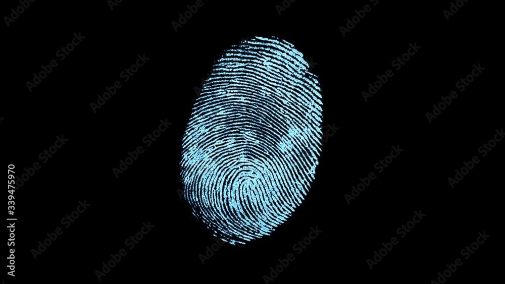 Crime Investigation Fingerprint Stop Motion Background/ 4k animation of an abstract crime investigation background with realistic hand fingerprints identity stop motion looping