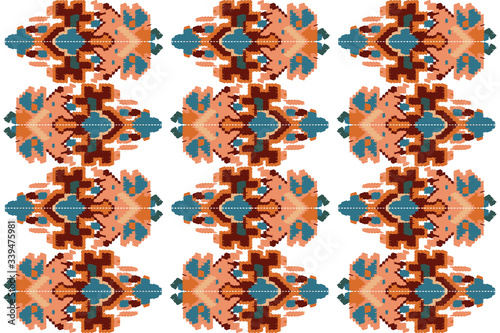 Drapery curves pagan tripe seamless pattern. Indian old surface background. Vector ornament