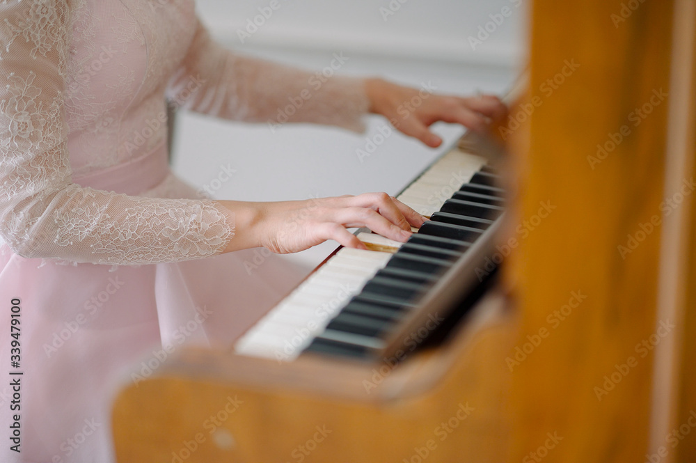 Fototapeta premium Musicians playing the piano
