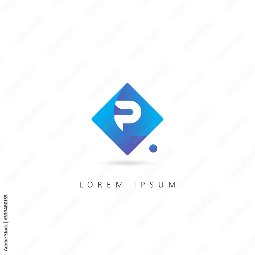 Abstract Letter P Logo with dot element. Design Vector Illustration Template Abstract Letter P Logo with dot element. Design Vector Illustration Template