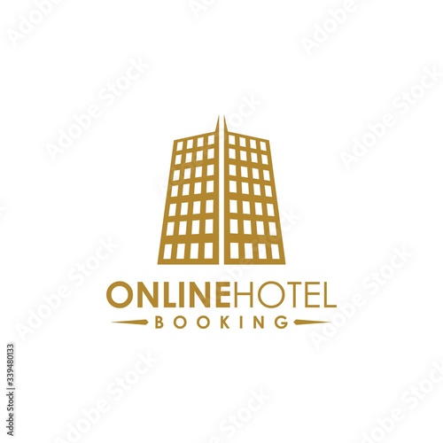 Online Hotel Booking Logo Vector and Business