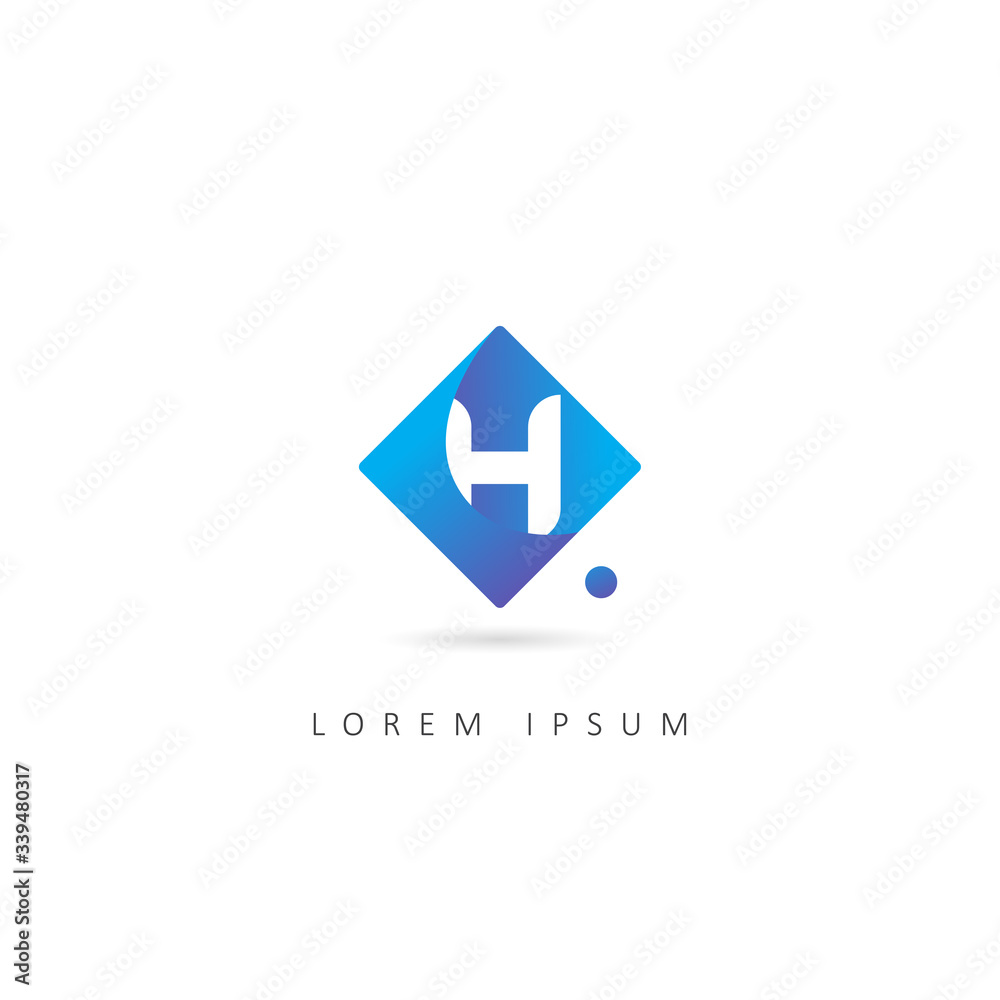 Abstract Letter H Logo with dot element. Design Vector Illustration Template Abstract Letter H Logo with dot element. Design Vector Illustration Template