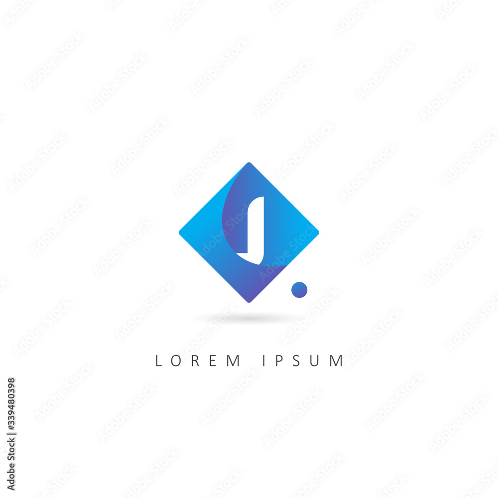 Abstract Letter J Logo with dot element. Design Vector Illustration Template Abstract Letter J Logo with dot element. Design Vector Illustration Template
