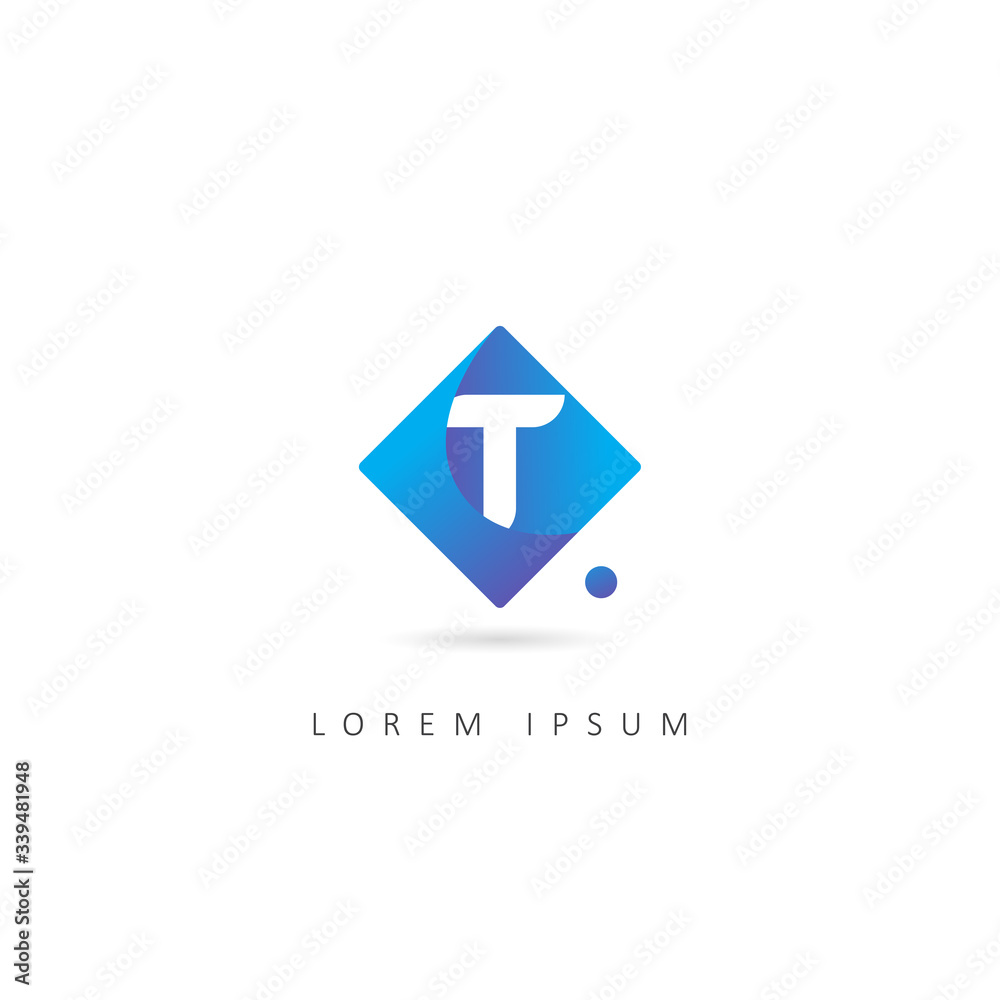 Abstract Letter T Logo with dot element. Design Vector Illustration Template Abstract Letter T Logo with dot element. Design Vector Illustration Template