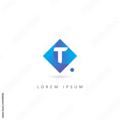 Free Download Abstract Letter T Logo with dot element. Design Vector Illustration Template - GFXLoad
