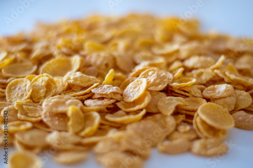 corn flakes on white surface