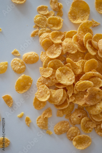 corn flakes on white surface