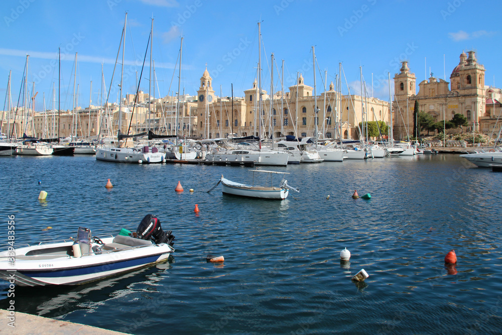 marina and city of vittoriosa (malta)