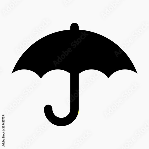 Umbrella icon isolated minimal single flat linear icon for application and info-graphic. Commercial line vector icon for websites and mobile minimalistic flat design.