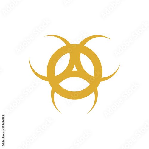 Illustration bio hazard sign, danger symbol warning vector on white background EPS10