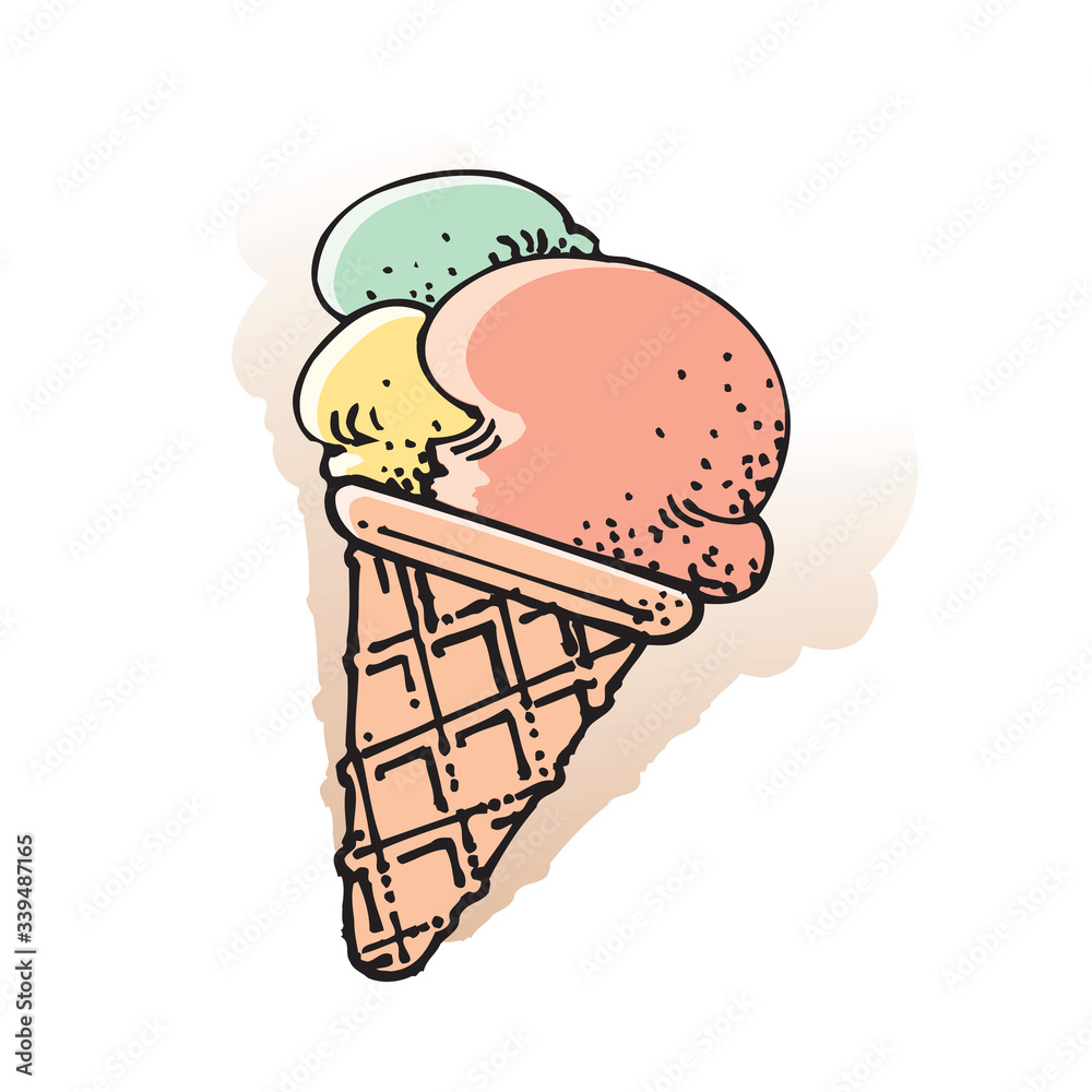 ice cream cone illustration ice cream cone illustration