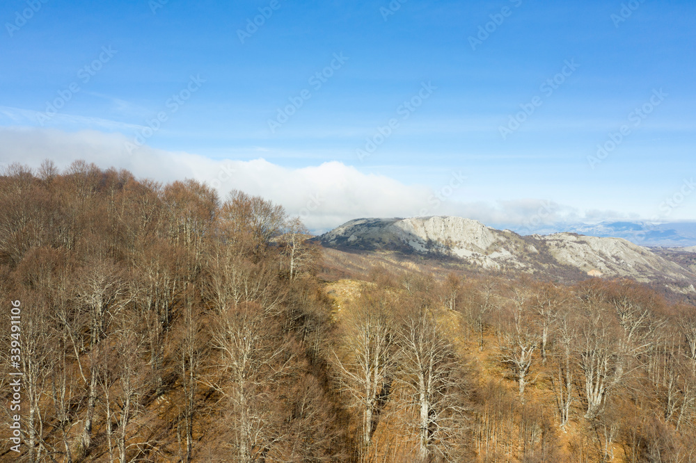 view of the Sirino mountain in Basilicata