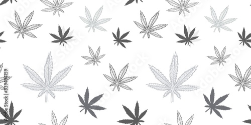 Hemp leaves texture