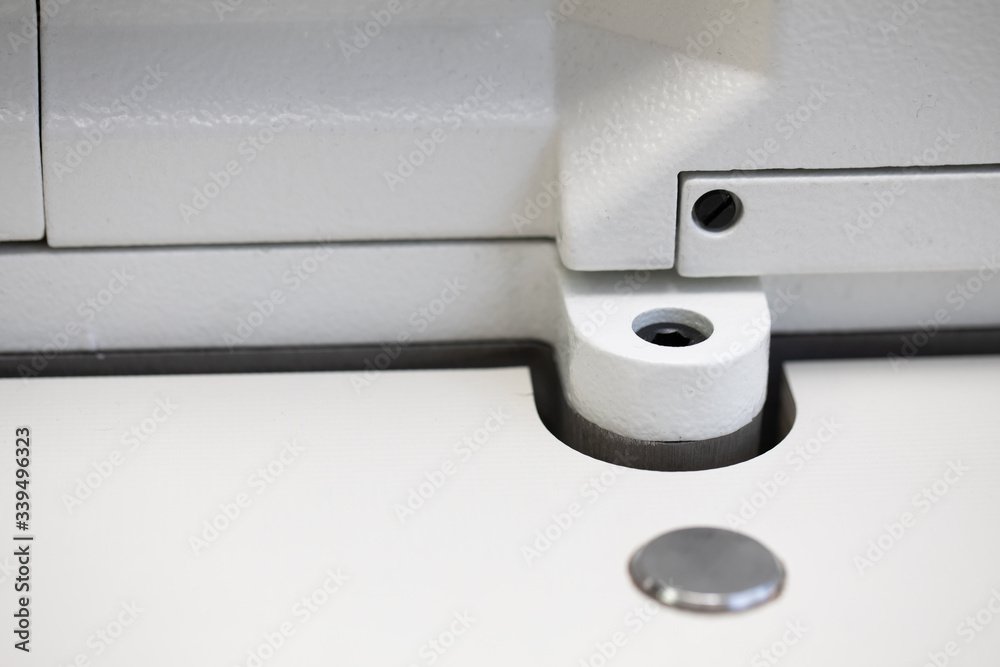 Industrial sewing machine, 3-needle cylindrical render for tailoring factory. Industrial sewing machine, 3-needle cylindrical render for tailoring factory.