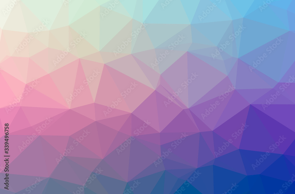 Illustration of abstract Blue And Purple horizontal low poly background. Beautiful polygon design pattern.