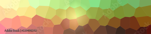 Abstract illustration of green, orange Big Hexagon background
