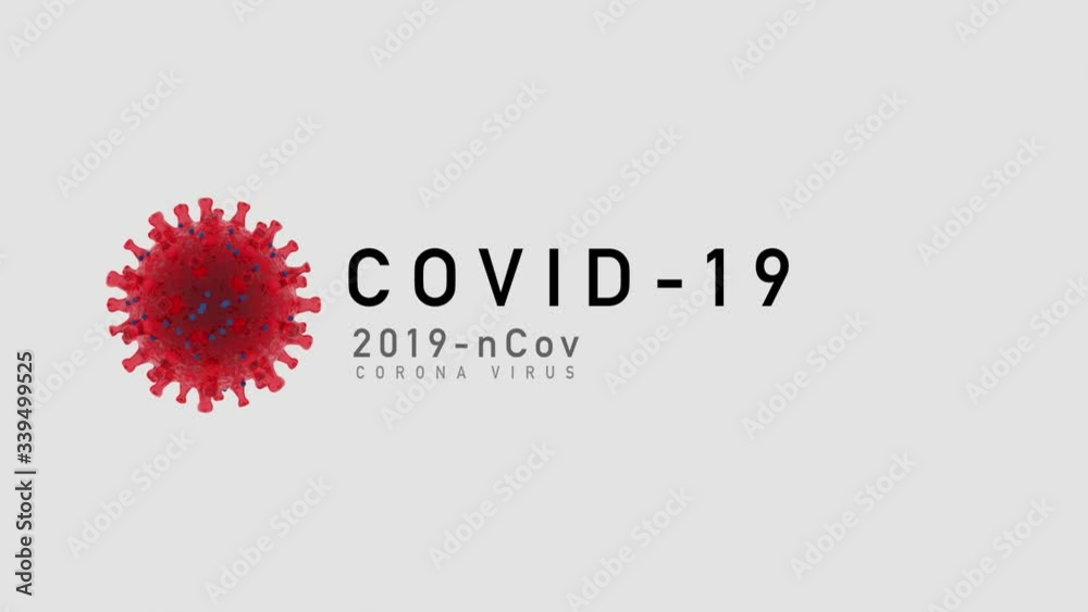 Rotating Corona Virus on White background. Perfect loop. Rotating Corona Virus on White background. Perfect loop.