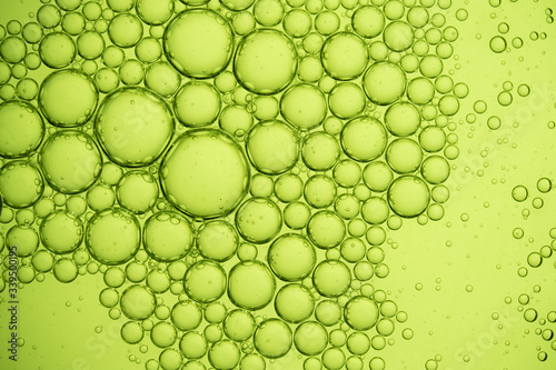 Bubbles green background